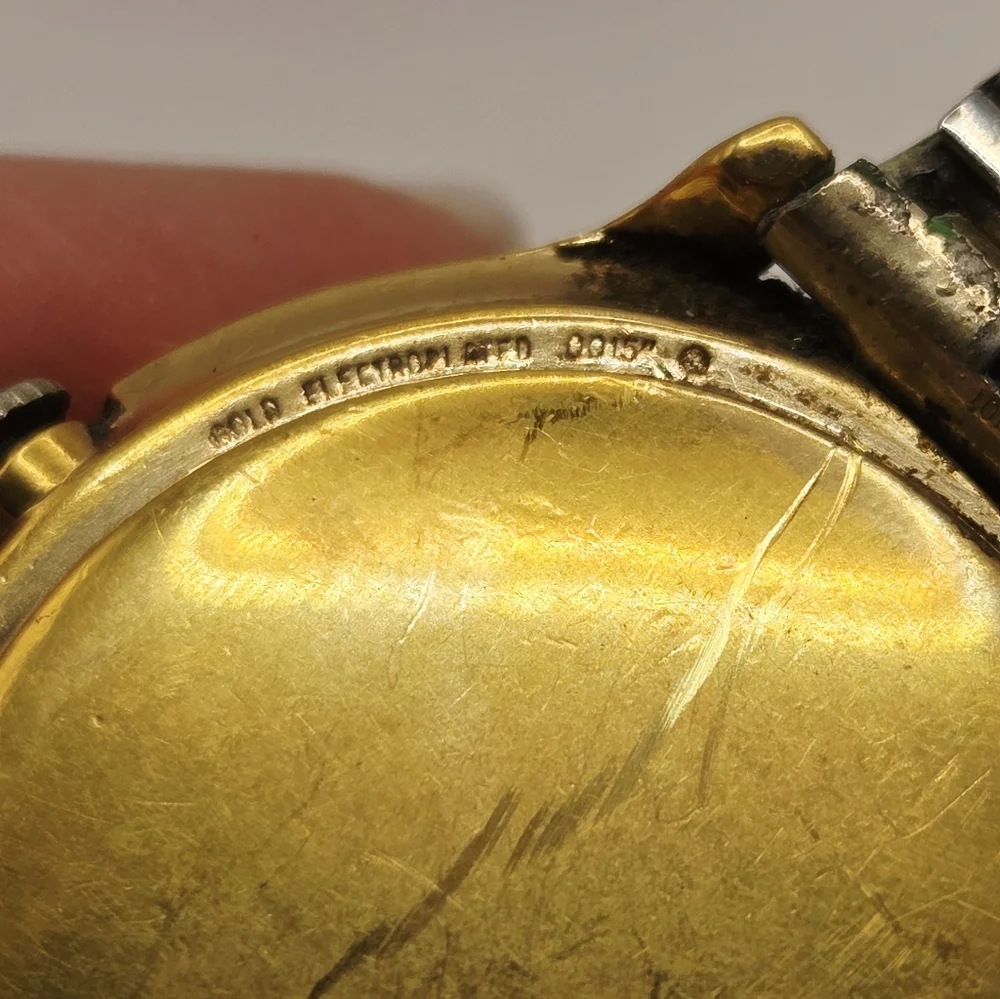 Vintage Mido Ocean Star Powerwind Watch Gold Electroplated 001.5 35mm Working